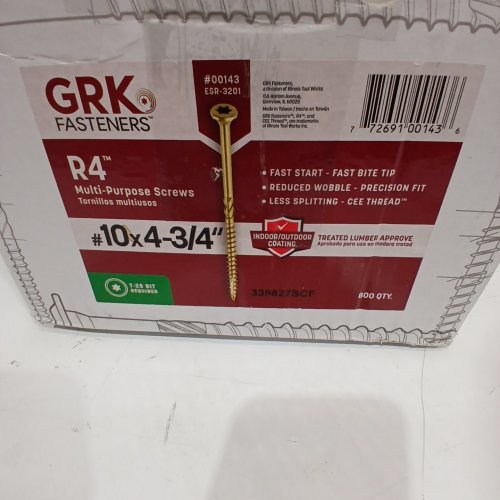 GRK R4 FLAT MULTI-PURPOSE SCREWS - 3" - STAINLESS STEEL (STYLE: R4) image 4