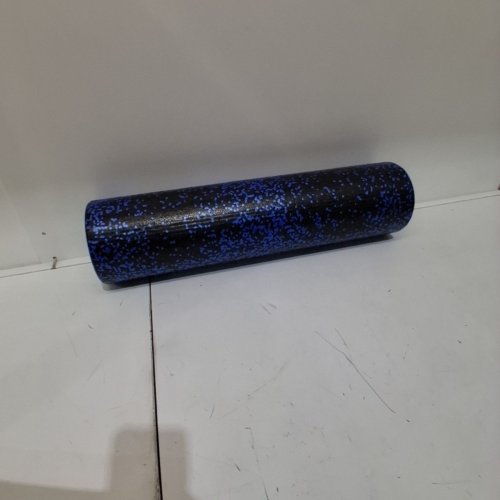AMAZONBASICS HIGH-DENSITY FOAM ROLLER, MASSAGE & MUSCLE THERAPY ROLLER - 24" - BLACK/BLUE SPECKLE image 2