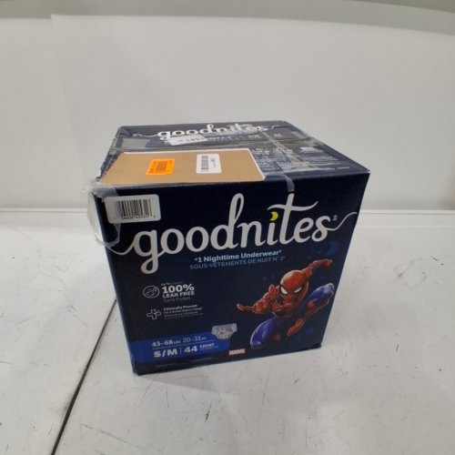 44PK BOY'S GOODNITES BEDTIME BEDWETTING UNDERWEAR - SMALL/MEDIUM (43-68LBS) - MARVEL'S SPIDERMAN (MODEL: 40531) image 2