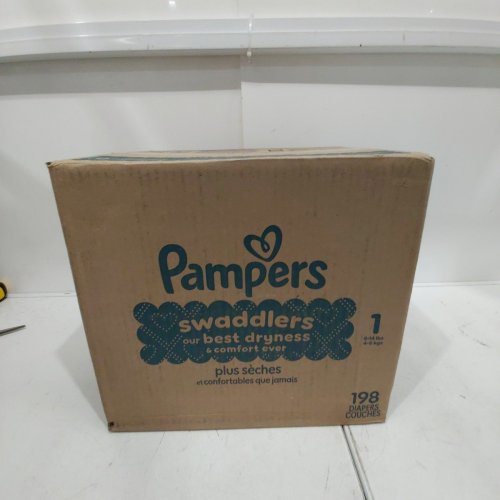198PK PAMPERS SWADDLERS DISPOSABLE BABY DIAPERS - SIZE 1 (8-14LB) image 2