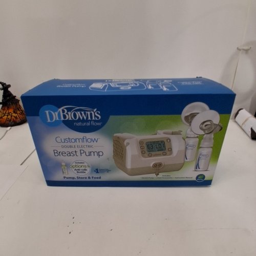 DR. BROWN'S CUSTOMFLOW HOSPITAL STRENGTH DOUBLE ELECTRIC BREAST PUMPS WITH ADJUSTABLE SETTINGS, INCLUDES BREAST MILK COLLECTION BOTTLES, FLANGES AND OTHER PUMPING ESSENTIALS image 5