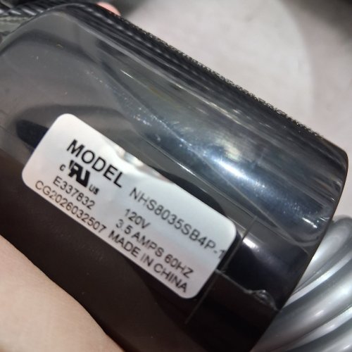 STANDARD ELECTRIC CENTRAL VACUUM HOSE- 30FT HOSE - GREY/BLACK - (MODEL: NHS8035SB4P-1/BOHA2435EZ) image 2