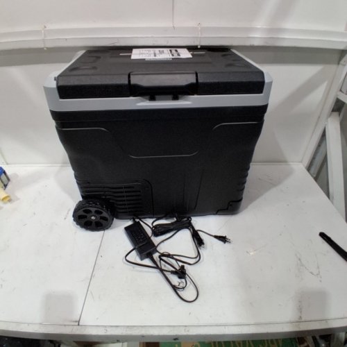 EUHOMY DUAL ZONE ELECTRIC PORTABLE COOLER - 12V/24V - 45L - BLACK/GREY (MODEL: ZBD-50D/CF024-50BL-CAEH) image 3
