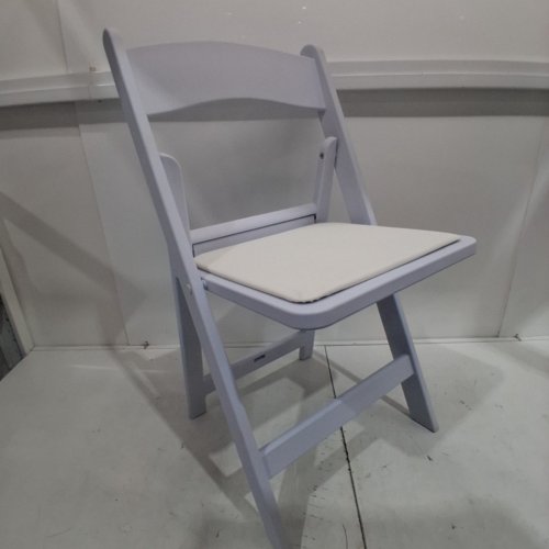 FOLDING CHAIR WITH PADDED SEATS - WHITE image 2