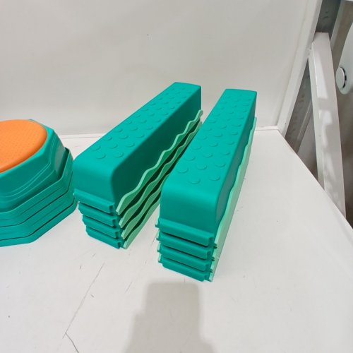10PC B. BATTAT TOYS BALANCE BEAM STEPPING STONES ACTIVE PLAY SET FOR TODDLERS AND KIDS - BALANCE AND BUILD SET - BLUE/MULTICOLOUR (MODEL: BX2482C1Z) image 3