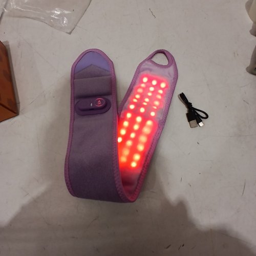 PAKISS RECHARGEABLE CORDLESS WEARABLE HEATING WRAP HAND MASSAGE BELT WITH VIBRATION - PURPLE (MODEL: S18) image 4