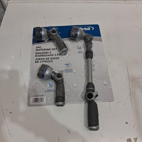 3PC ORBIT MULTI-PATTERN WATERING NOZZLES WITH TELESCOPIC WAND - 19" TO 24" - BLUE/GREY (MODEL: 1933983) image 2