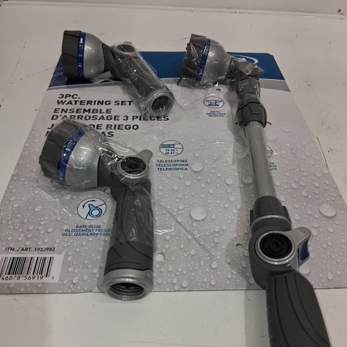3PC ORBIT MULTI-PATTERN WATERING NOZZLES WITH TELESCOPIC WAND - 19" TO 24" - BLUE/GREY (MODEL: 1933983) image 3