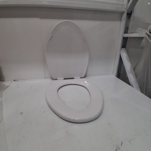 CENTOCO HEAVY DUTY MOLDED PLATIC ELONGATED CLOSED FRONT TOILET SEAT, WHITE (MODEL: DS900-001) image 2