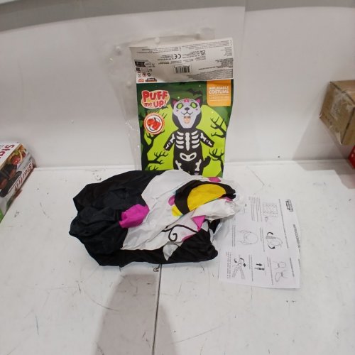 PUFF ME UP INFLATABLE FULL BODY SKELETON KITTY COSTUME - CHILD 7-10 YRS image 3