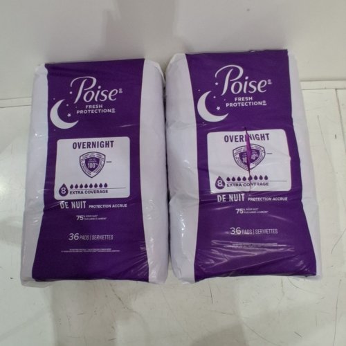 72PK POISE OVERNIGHT EXTRA COVERAGE INCONTINENCE PADS - ULTIMATE ABSORBENCY image 3