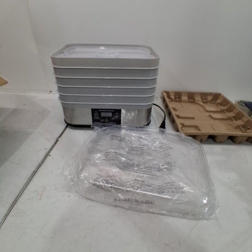 HAMILTON BEACH 5-TRAY STACKABLE ELECTRIC FOOD DEHYDRATOR - WHITE (MODEL: 32100C) image 3