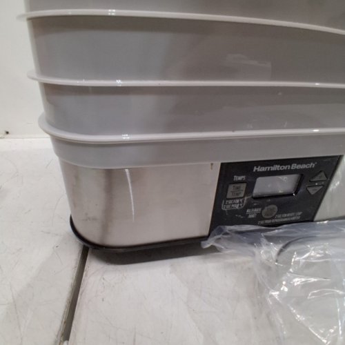 HAMILTON BEACH 5-TRAY STACKABLE ELECTRIC FOOD DEHYDRATOR - WHITE (MODEL: 32100C) image 4