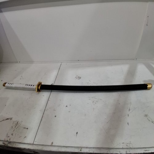DECORATIVE KATANA SWORD - 41" - BLACK/WHITE/GOLD image 5