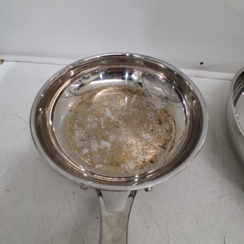 2PC AMAZON BASICS FRY PAN SET - 10"/8" - STAINLESS STEEL image 3