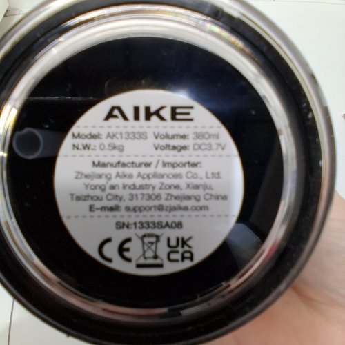 AIKE RECHARGEABLE HANDSFREE SOAP PUMP - 380 ML, DC 3.7 V - STAINLESS STEEL (MODEL: AK1335S) image 3