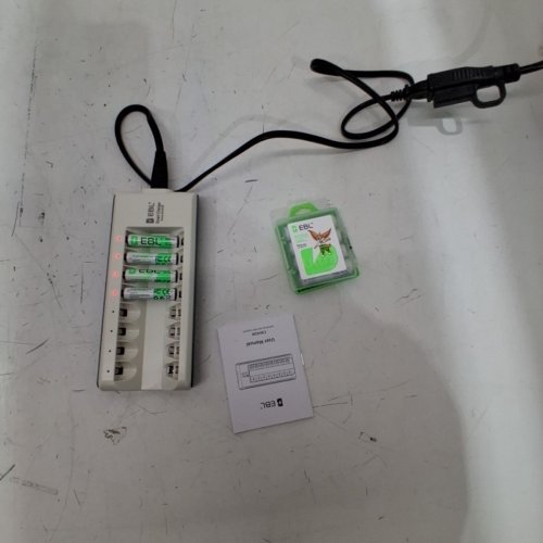 EBL UPGRADED BATTERY CHARGER WITH 8 SLOTS - FOR AA AND AAA RECHARGEABLE BATTERIES - WHITE - (MODEL: C9042W) image 3