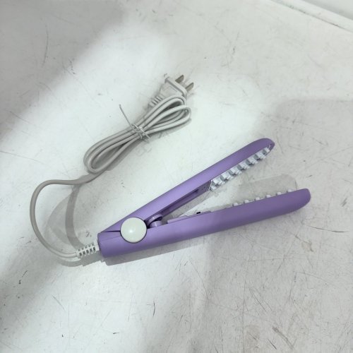 MINI PORTABLE HAIR CRIMPER WITH HEARTS - PURPLE image 3