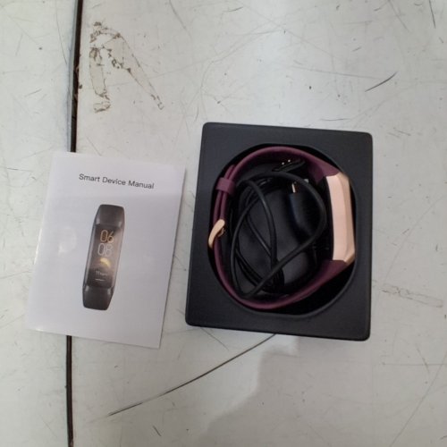 BSLIZHEN IP68 WATERPROOF SMART BAND FITNESS TRACKER WATCH - ROSE GOLD/PURPLE BAND (MODEL: C60) image 4
