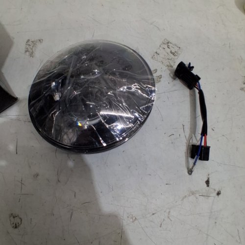 DOT APPROVED LED HEADLIGHT FOR VARIOUS MOTORCYCLES - 7" - BLACK image 2