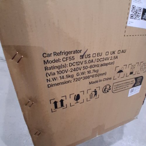 VEVOR PORTABLE REFRIGERATOR/FREEZER FOR CAR/TRUCK AND HOME - 58QT(55L) - GREY (MODEL: CF55) image 3
