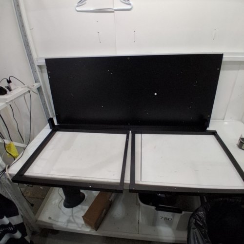 LARGE OFFICE COMPUTER DESK WITH METAL FRAME - 55" - BLACK image 3