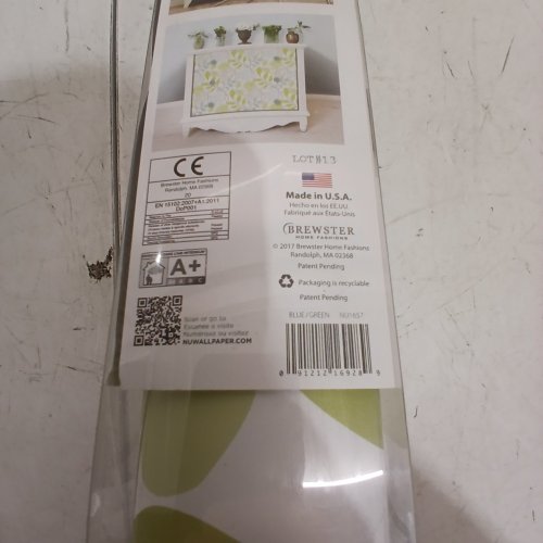 BREWSTER PEEL AND STICK FLORAL WALLPAPER - 20.5" X 18FT, 30.75 SQ. FT - BLUE / GREEN MEADOW (STYLE: NU1657) image 2
