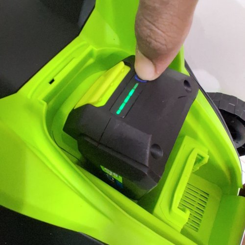 STEELITE CORDLESS ELECTRIC LAWN MOWER - 5-POSITION HEIGHT ADJUSTMENT WITH 8 GALLON GRASS BAG - BATTERY AND CHARGER INCLUDED - 13'' - 21V - ( MODEL: ‎DG500 ) image 2