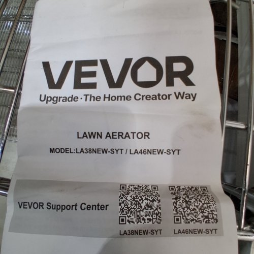 ROLLING LAWN AERATOR - 18"- BLACK (MODEL: LA38NEW-SYT) image 2