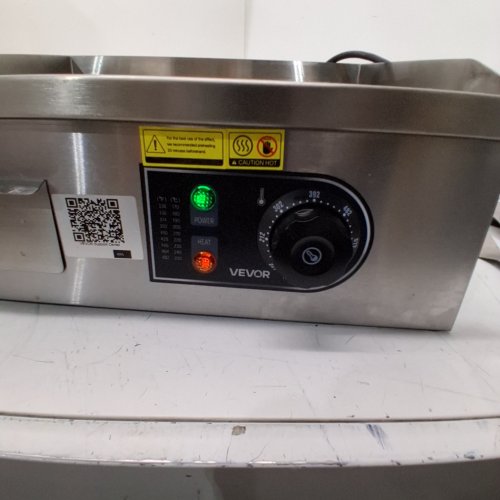 STAINLESS STEEL COMMERCIAL ELECTRIC GRIDDLE - 1750W/ 17.72" X 11.81" - SILVER (MODEL: YS-450) image 2