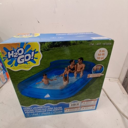 H2OGO! INFLATABLE OUTDOOR FAMILY LOUNGE POOL - BLUE (MODEL: 1872209) image 4