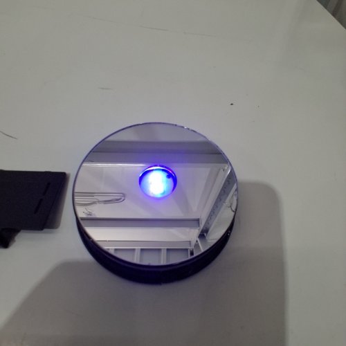 LED DISPLAY BASE FOR GLASS ART/SCULPTURES - 3" - BLACK/MULTICOLOUR LED image 2