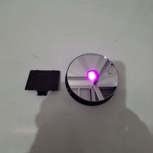 LED DISPLAY BASE FOR GLASS ART/SCULPTURES - 3" - BLACK/MULTICOLOUR LED image 3