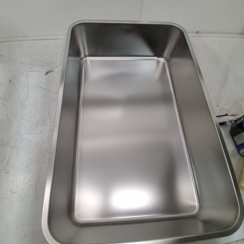 KISENG STAINLESS STEEL CAT LITTER BOX - 22.83" X 14.96" X 10.24" - GREY (MODEL: KSSLB10) image 4