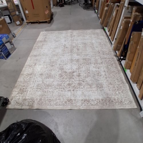 PATTERNED AREA RUG - 10FT X 8FT - IVORY AND TAUPE image 2