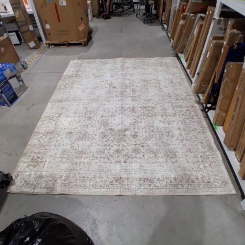 PATTERNED AREA RUG - 10FT X 8FT - IVORY AND TAUPE image 3