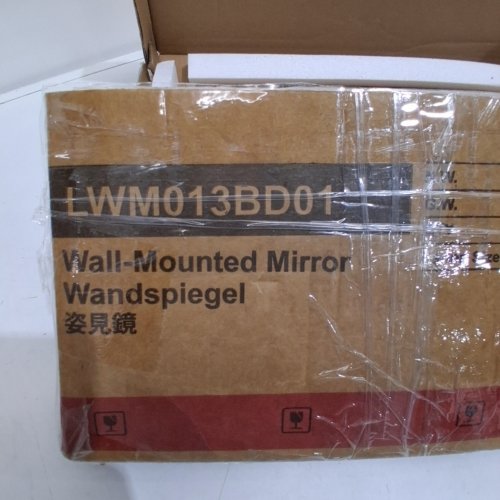 SONGMICS ARCHED WALL-MOUNTED MIRROR - 12" X 16" - BLACK (MODEL: LWM013BD01) image 2