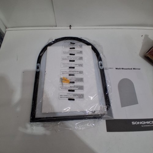 SONGMICS ARCHED WALL-MOUNTED MIRROR - 12" X 16" - BLACK (MODEL: LWM013BD01) image 4