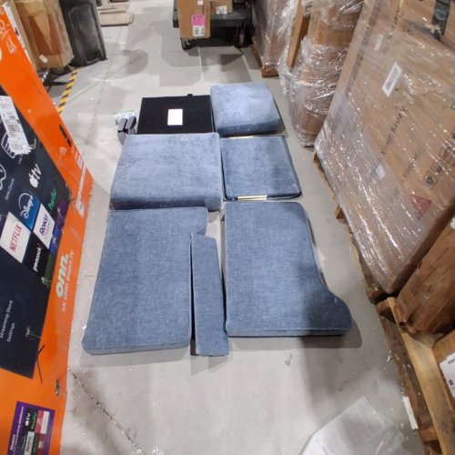AMARYIA MODERN UPHOLSTERED ARMCHAIR - 29.9" X 33" X 30.7" - BLUE (MODEL: XXY0272CA-KD) image 2