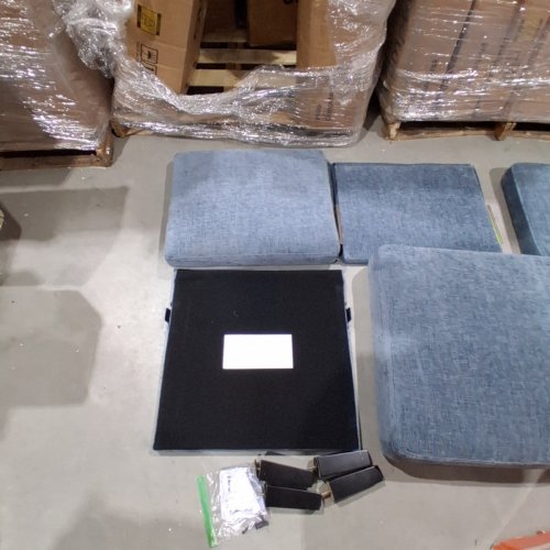 AMARYIA MODERN UPHOLSTERED ARMCHAIR - 29.9" X 33" X 30.7" - BLUE (MODEL: XXY0272CA-KD) image 4