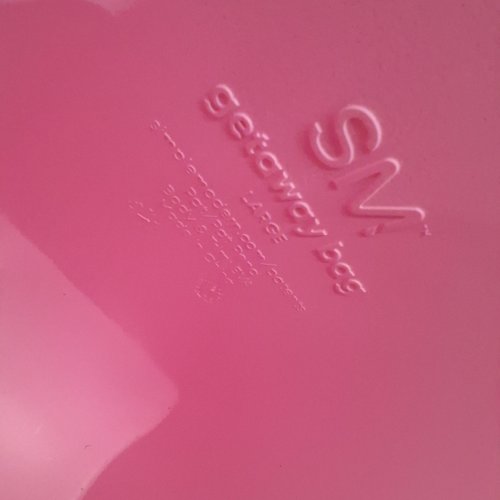 SIMPLE MODERN GETAWAY BAG COLLECTION WATERPROOF BEACH BAG/RUBBER TOTE - LARGE - LIGHT PINK image 2