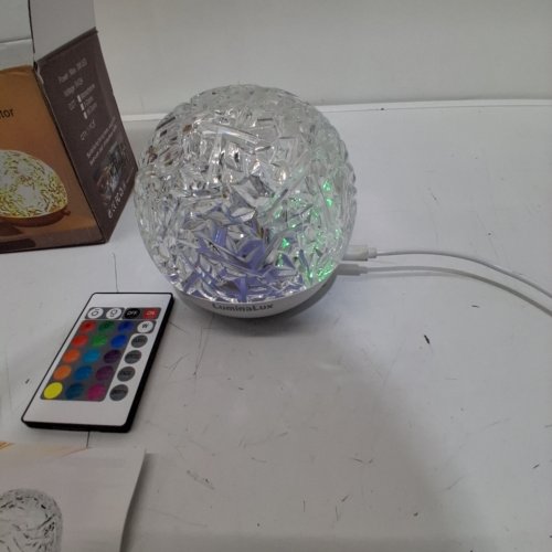 LUMINALUX WAYER RIPPLE NIGHT LIGHT PROJECTOR - WHITE- MULTICOLOURED image 2
