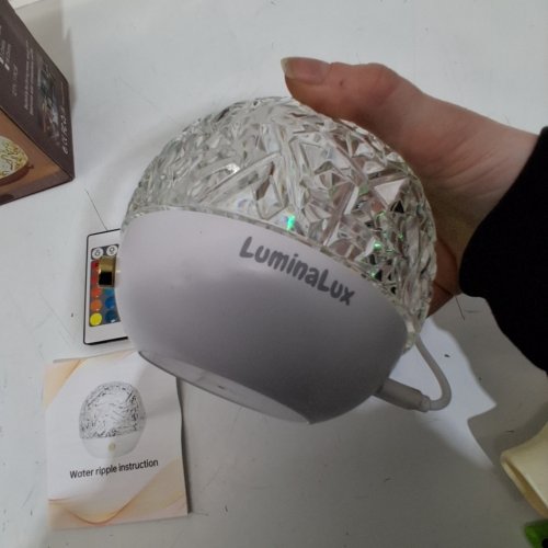 LUMINALUX WAYER RIPPLE NIGHT LIGHT PROJECTOR - WHITE- MULTICOLOURED image 3