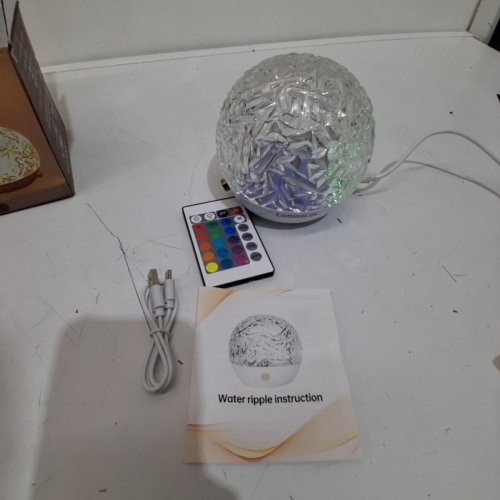 LUMINALUX WAYER RIPPLE NIGHT LIGHT PROJECTOR - WHITE- MULTICOLOURED image 4
