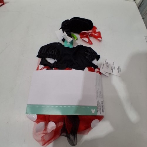 2PC BABY DISGUISE MINNIE MOUSE COSTUME - 6-12M - RED BLACK image 3