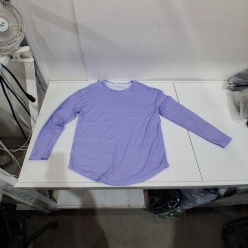 WOMEN'S ACTIVE LONG SLEEVE CREW NECK SHIRT - MEDIUM - LAVENDER image 2