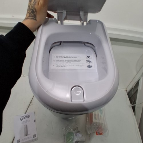 DIAPER GENIE PLATINUM STAINLESS STEEL DIAPER PAIL - 27" - GREY image 4