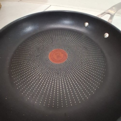 2PK JAMIE OLIVER TEFAL STAINLESS STEEL FRYING PANS - 7.8" AND 9.4" - BLACK image 4