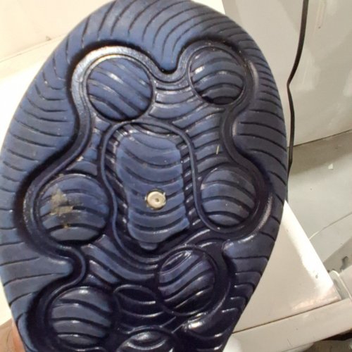 WOMEN'S ORTHOPEDIC WALKING WOVEN BREATHABLE SLIP-ON SNEAKERS - 7.5 - NAVY/WHITE image 3