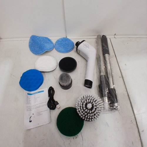 LEEBEIN ELECTRIC SPIN SCRUBBER WITH 7 ATTACHMENT HEADS - WHITE (MODEL: MZ-003) image 3